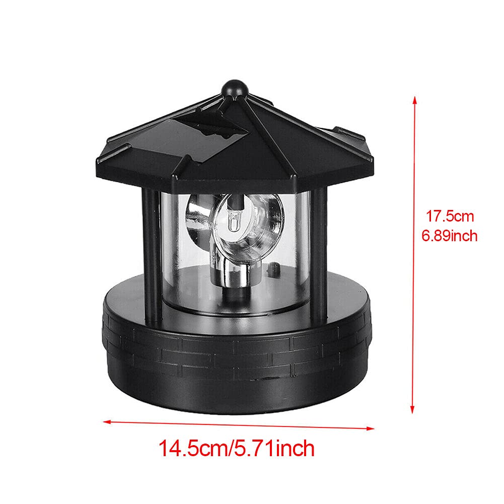 Waterproof Solar Powered LED Garden Lighthouse with 360° Rotation - Outdoor Solar Beacon Light for Yard, Lawn, Patio & Landscape Lighting | Perfect for Pathway, Driveway, Garden Decoration & Night Safety