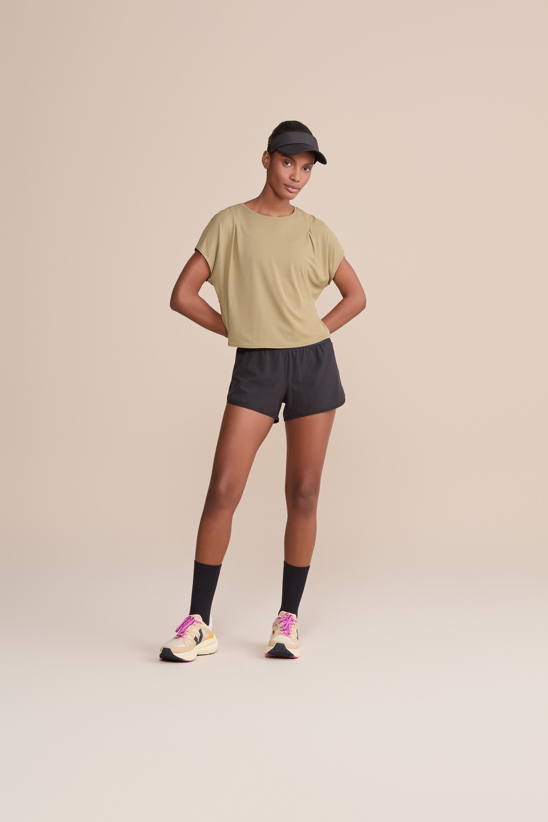 Comfort Pleat T-Shirt for Women - Soft Breathable Casual Tee - Perfect for Everyday Wear, Workouts & Layering