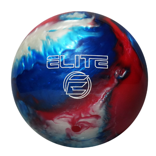 Elite Star Red White Blue Bowling Ball - Professional Performance for Strikes & Spares | Perfect for League Play & Tournaments