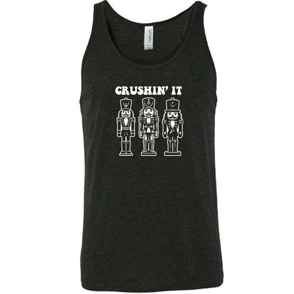 Crushin' It Nutcracker Graphic T-Shirt - Unisex Casual Christmas Holiday Tee for Parties & Festive Gatherings