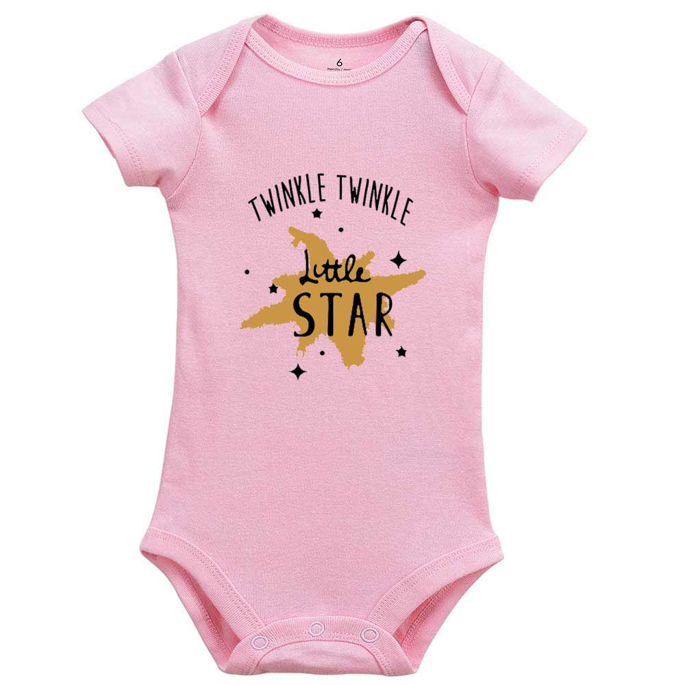 Twinkle Twinkle Little Star Baby Long Sleeve Bodysuit - Folk Style Infant Onesie for Birth Announcement & Newborn Photoshoot | Perfect for Gender Reveal Parties & First Birthday Celebrations