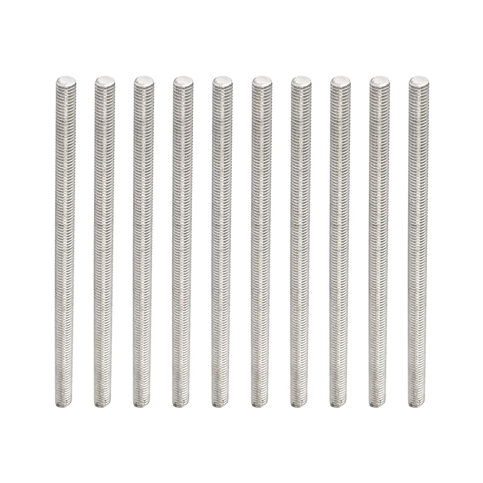 304 Stainless Steel Threaded Rod M6x120mm - 10 Pack for Clamps & U-Bolts