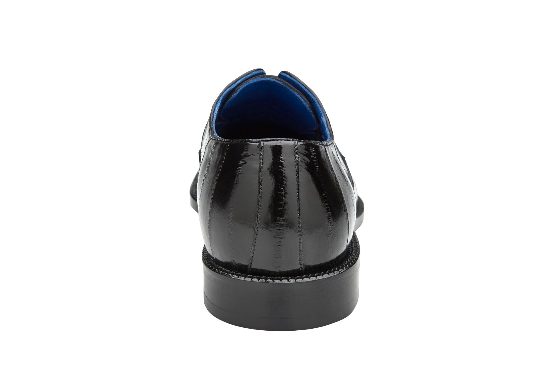Belvedere Mare Genuine Ostrich & Eel Leather Dress Shoes for Men - Black Formal Business Shoes | Perfect for Office, Weddings & Special Occasions