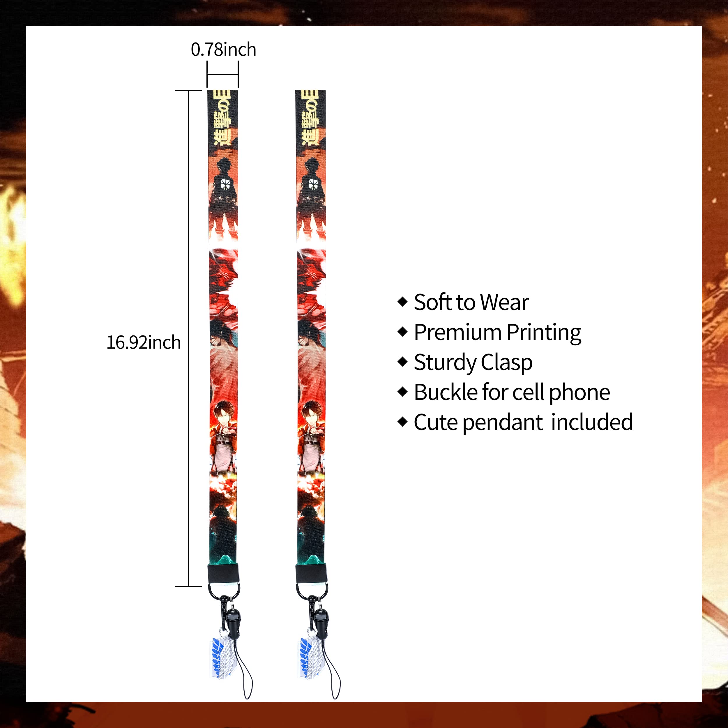 Cute Anime Key Lanyard for ID Badges - Office & School Use