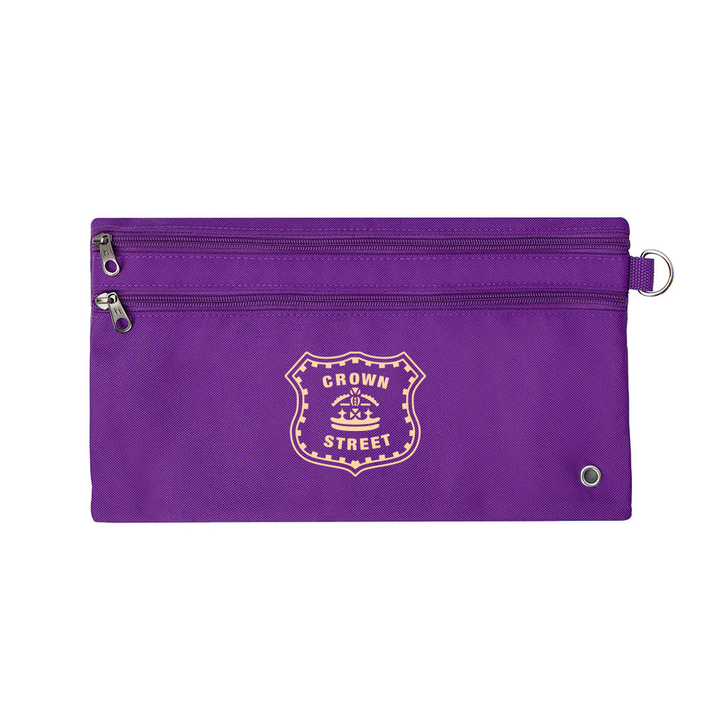 Premium Crown Street Pencil Case - Durable School & Office Supplies Organizer for Students, Artists & Professionals - Perfect for Backpacks, Desks & Travel