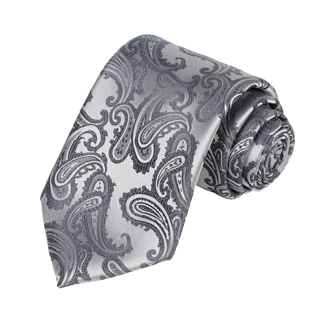 KissTies Men's Classic Paisley Necktie for Business, Wedding & Formal Events - Premium Silk Tie with Gift Box - Perfect for Office, Interviews & Special Occasions