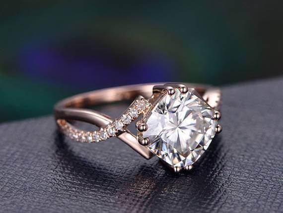 1.25 Carat Infinity Moissanite Diamond Wedding Ring in 18k Gold Plating - Elegant Bridal Jewelry for Engagement, Anniversary & Special Occasions