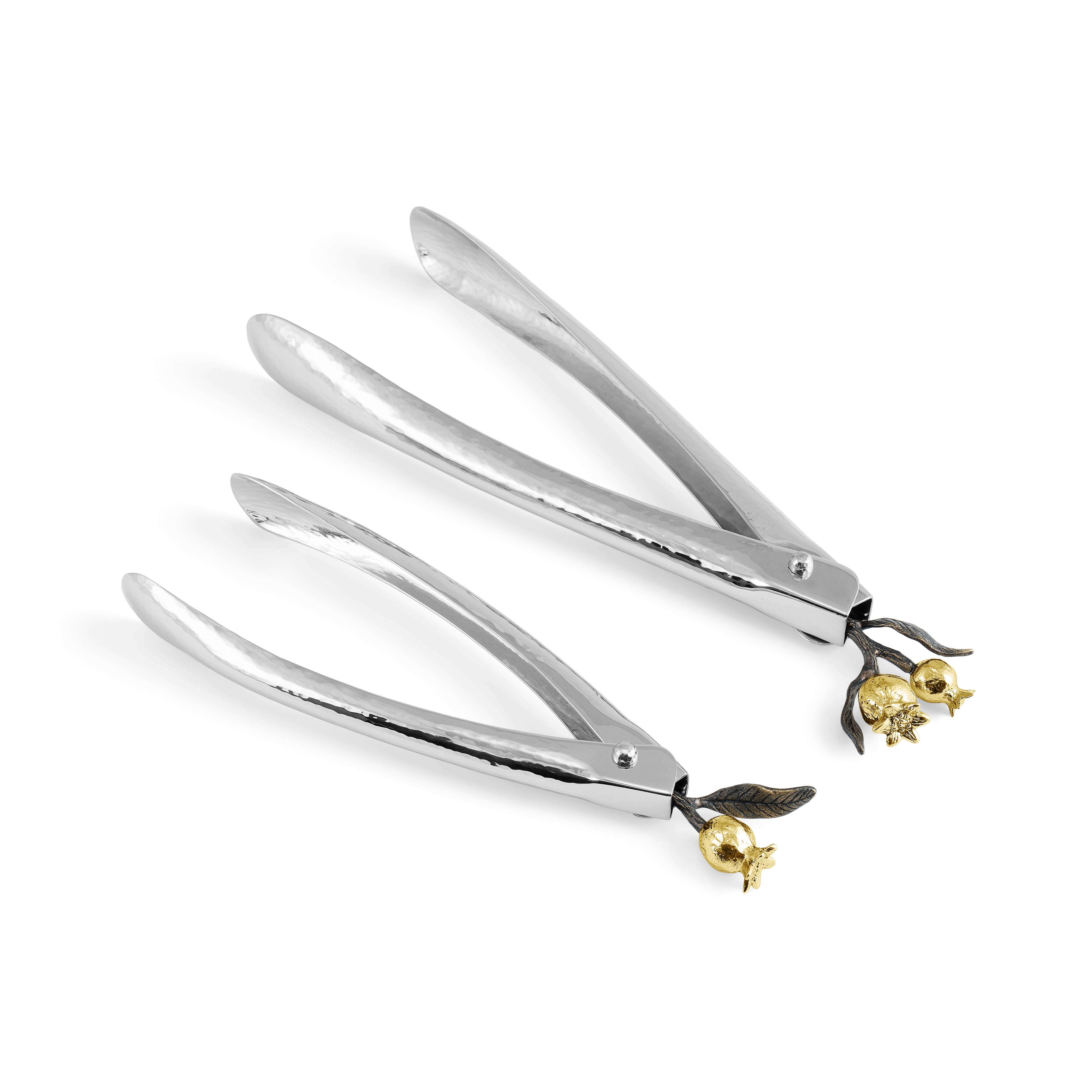 Premium Stainless Steel Pomegranate Lock Spring Tongs - Heavy Duty Kitchen Tool for Pomegranate Deseeding, Fruit Picking, and Salad Tossing - Perfect for Home Cooking, Meal Prep, and Healthy Snacking