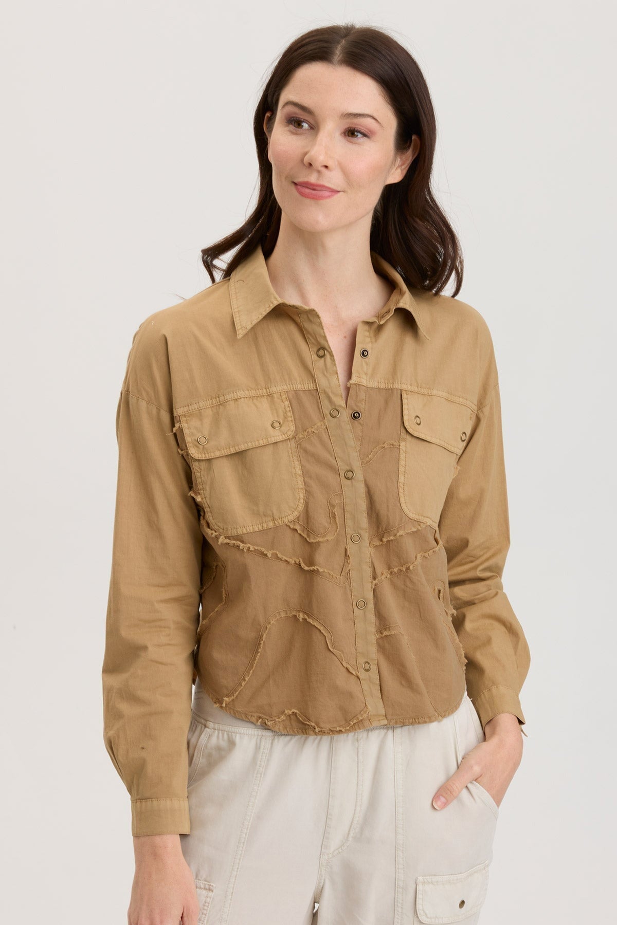 Pepin Shacket Au Lait Pigment - Women's Lightweight Overshirt Jacket for Fall & Winter | Cozy Fleece Lined Outerwear for Casual Outfits, Work & Travel