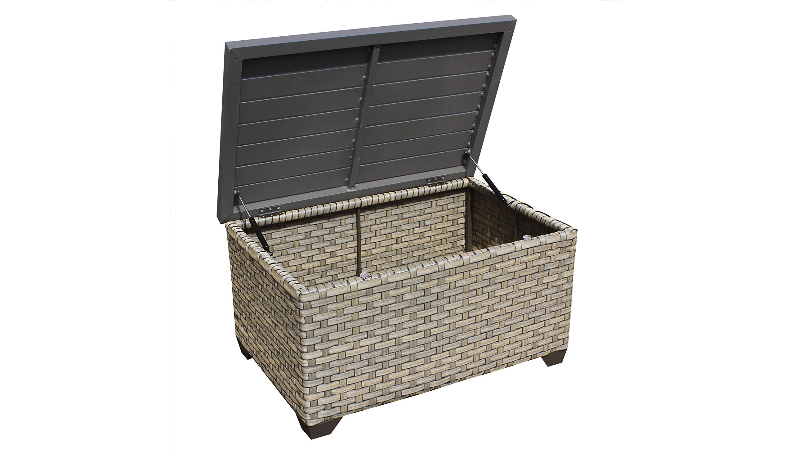 TK Classics MONTEREY-03A 3-Piece Outdoor Wicker Patio Furniture Set in Beige - Perfect for Garden, Poolside & Backyard Relaxation