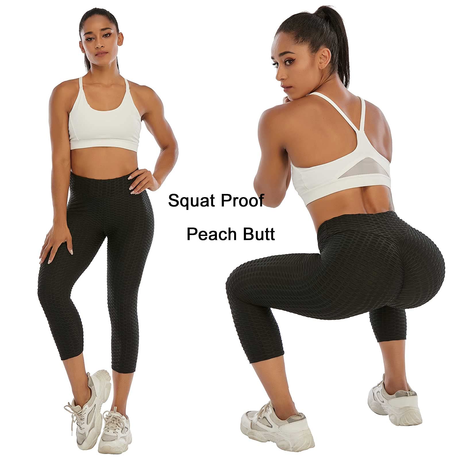**JGS1996 High Waisted Butt Lifting Leggings for Women - Tummy Control Yoga Pants with Scrunch Detail for Workout, Gym & Everyday Wear**