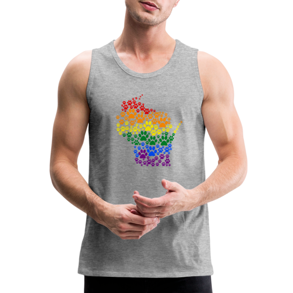 Premium Pride Paws Dog Tank Top - Breathable & Comfortable Pet Apparel for Small & Medium Dogs - Perfect for Summer, Pride Month & Outdoor Activities