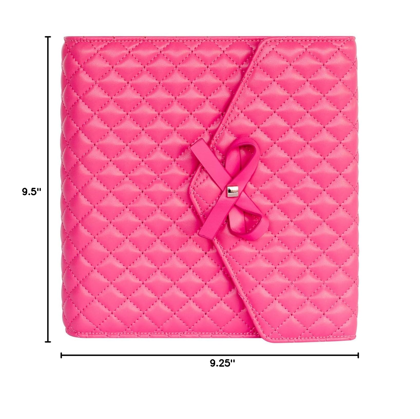 FranklinCovey Audrey Classic Hot Pink Simulated Leather Snap Binder - Professional Organizer for Office, School & Business Meetings | Durable 3-Ring Binder for Documents & Planners