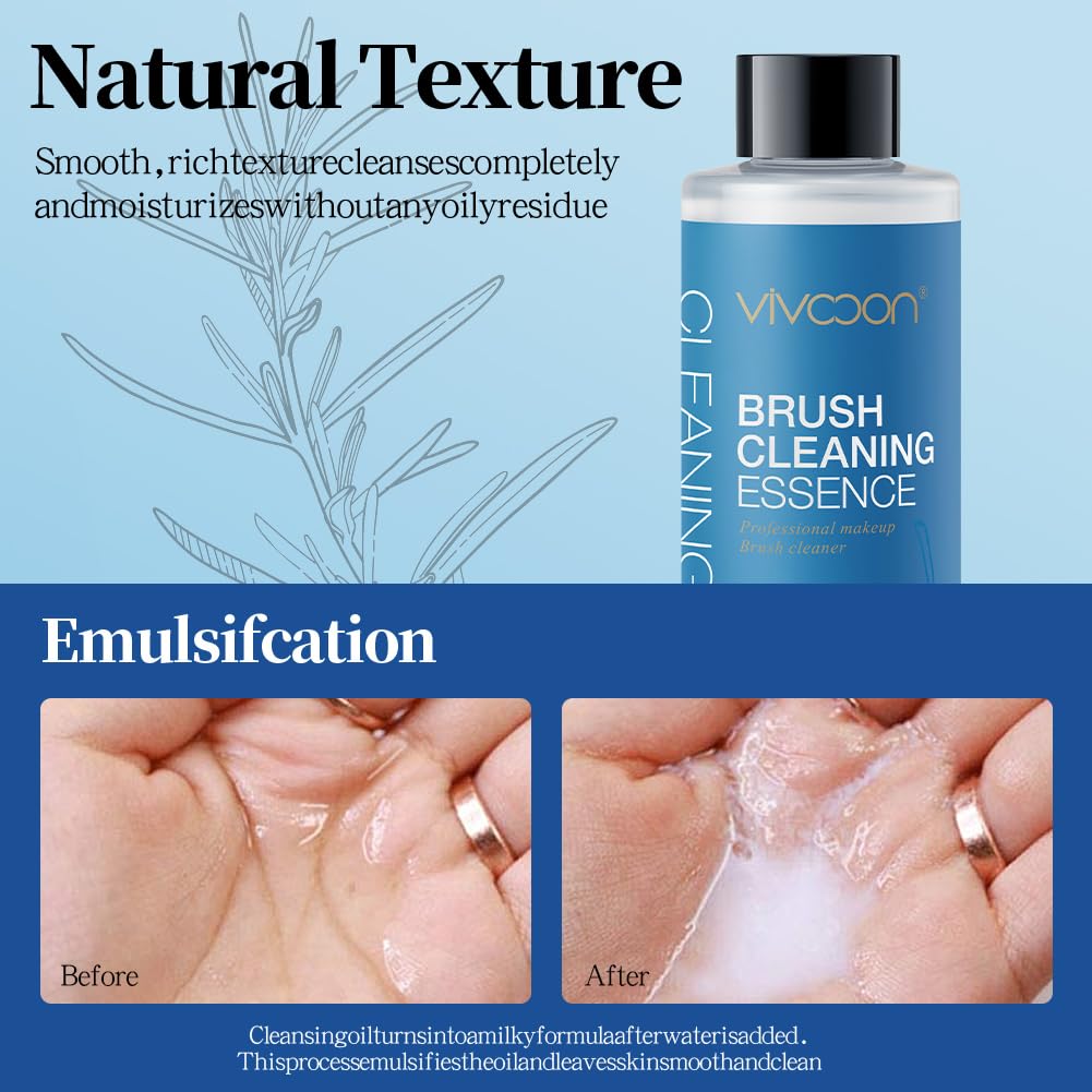 3 in 1 Makeup Brush Cleaner & Restorer with Makeup Remover - Deep Cleans Brushes, Sponges & Puffs - Fragrance Free, Paraben Free, Hypoallergenic (180ml) - Perfect for Daily Brush Care & Professional Makeup Artists
