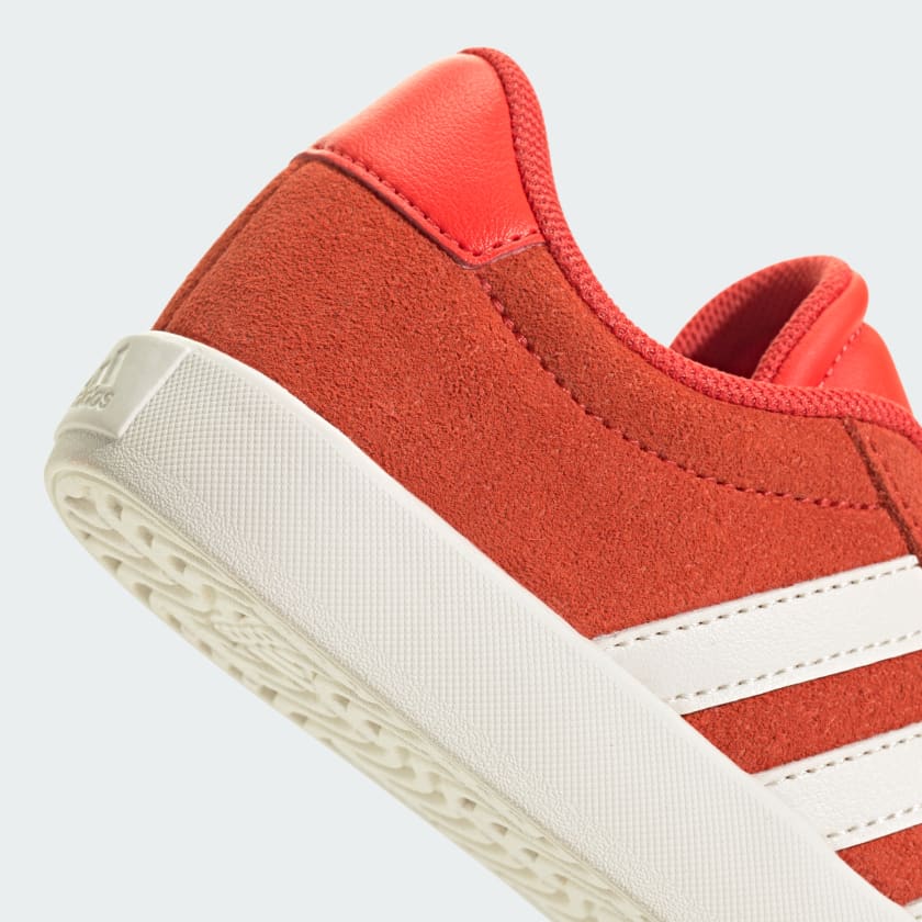 Adidas Kids VL Court 3.0 Sneakers - Red & White Athletic Shoes for Boys & Girls | Comfortable Running & Basketball Shoes for School & Play
