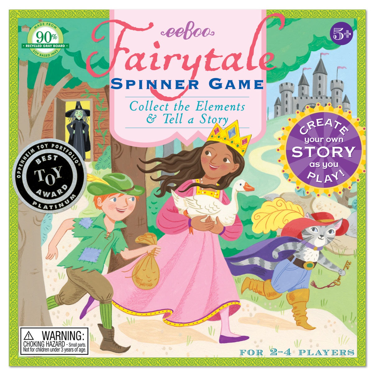 eeBoo Spinner Game Fairytale - Fun Family Board Game for Kids & Adults | Perfect for Game Nights, Parties & Indoor Activities