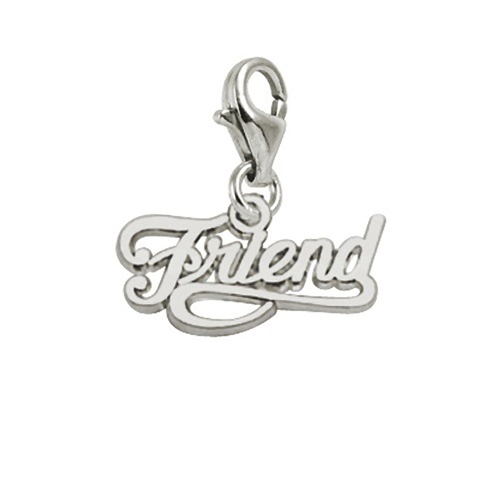 Friendship Charm Pendant with Lobster Claw Clasp - Sterling Silver Charms for Bracelets & Necklaces - Perfect for Gifts, DIY Jewelry Making & Everyday Wear