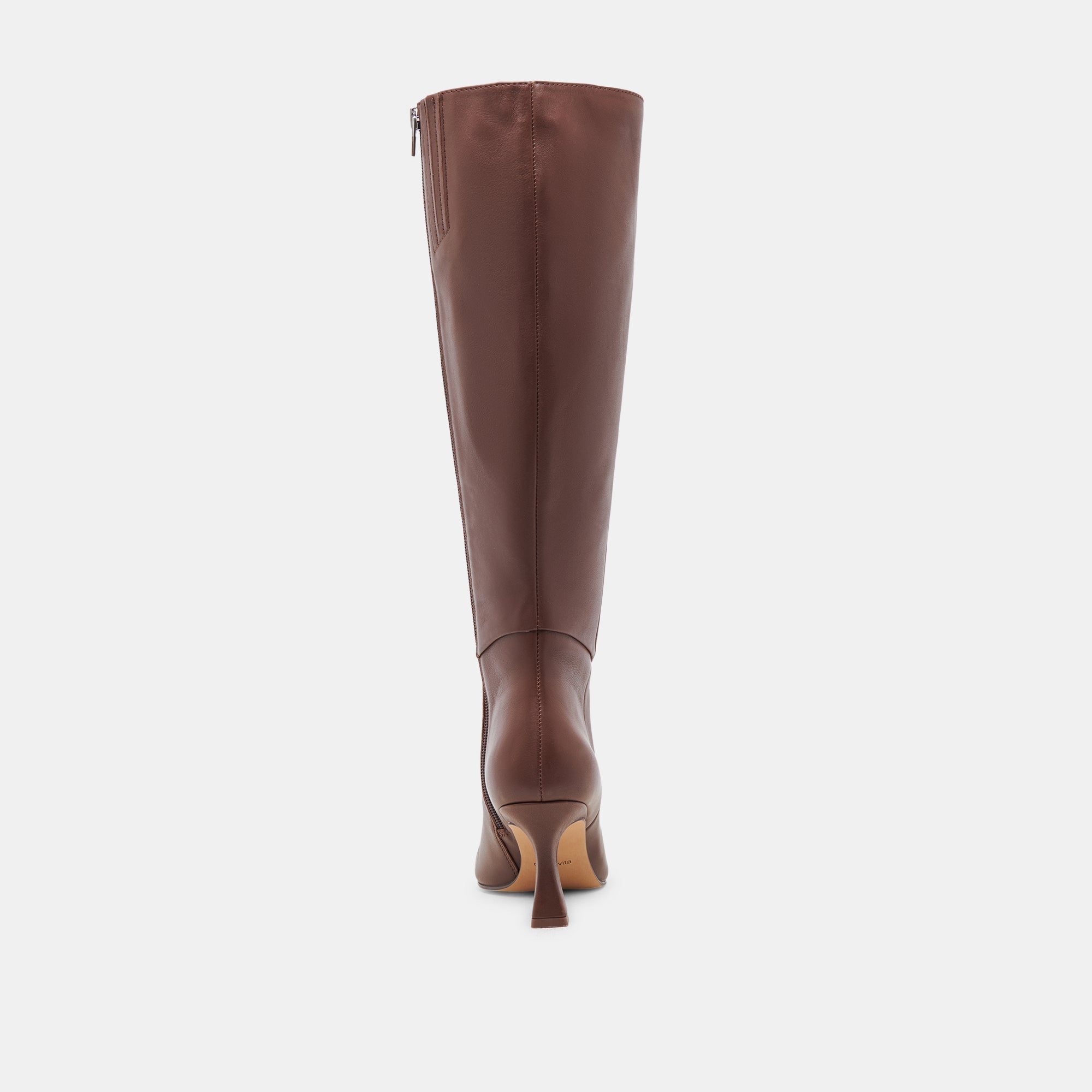 GYRA Extra Wide Calf Boots for Women - Genuine Chocolate Brown Leather Mid-Calf Boots with Comfort Fit - Perfect for Work, Casual Wear & Outdoor Activities