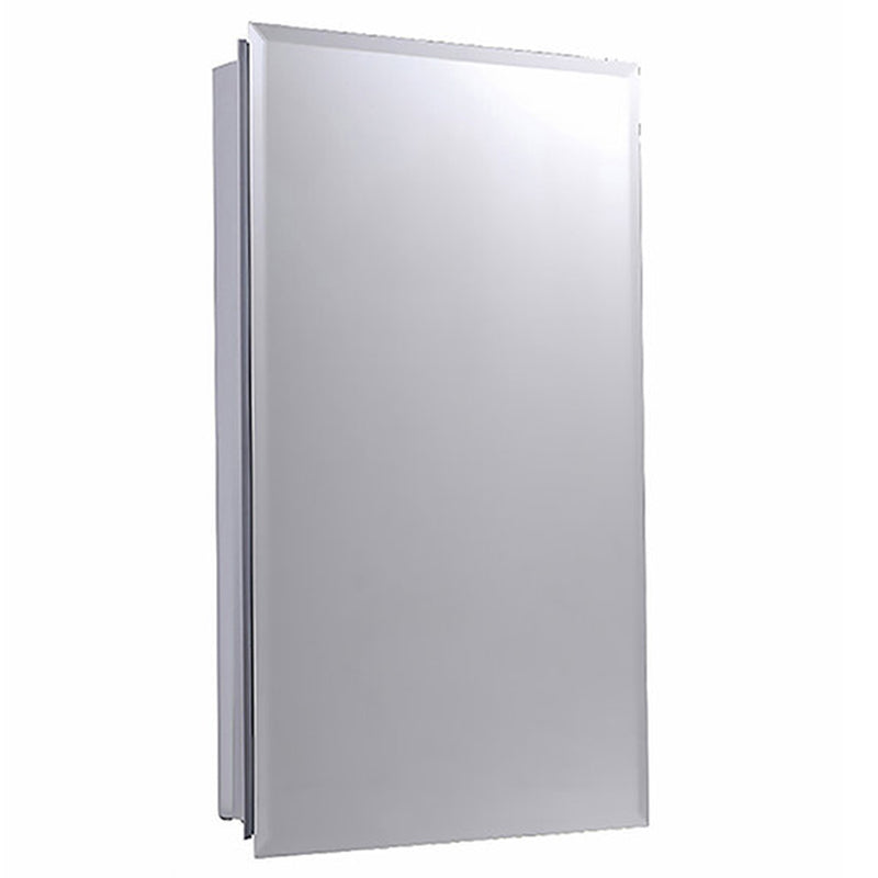 Ketcham 131 Euroline Series Single Door Medicine Cabinet - Surface Mounted Bathroom Mirror with Storage for Bathroom, Bedroom & Vanity Organization