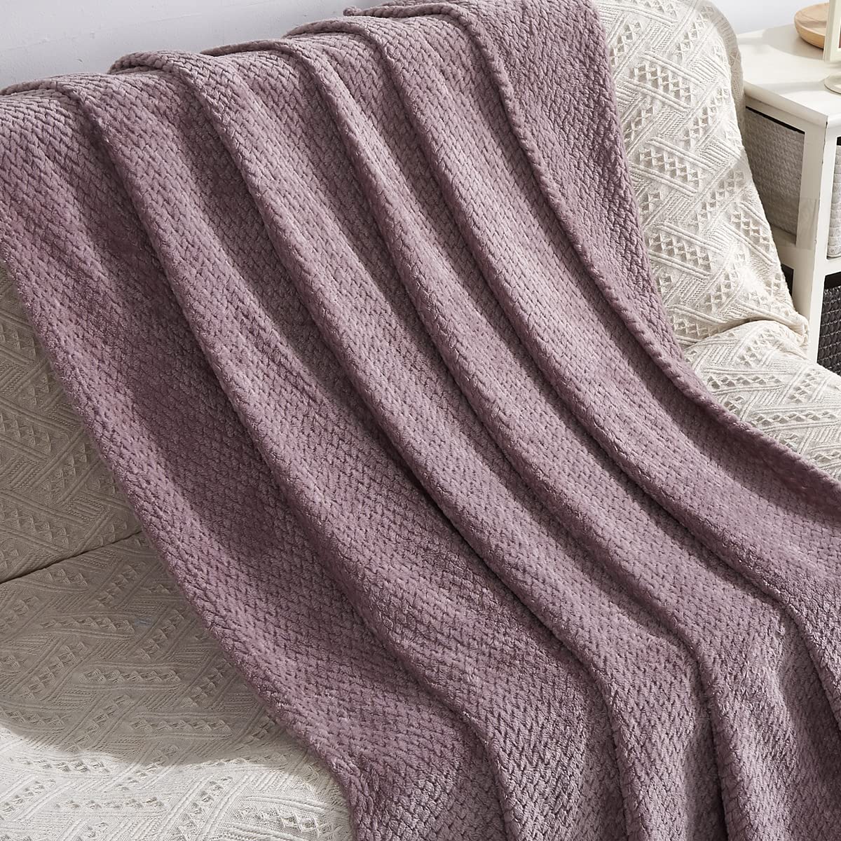 COCOPLAY W Soft & Cozy Throw Blanket for Couch, Bed & Sofa - 60