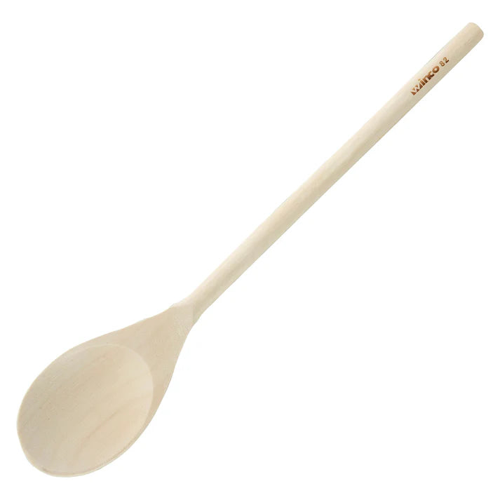 Winco 16-Inch Wooden Spoon - Premium Cooking Utensil for Baking, Stirring & Serving - Natural Wood Kitchen Tool for Mixing, Sauteing & Everyday Cooking