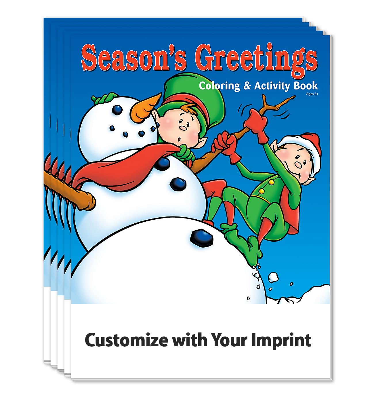 ZOCO Custom Promotional Coloring Books - 250 Bulk Pack (No Crayons Included) - Christmas Party Favors, Stocking Stuffers & Kids Activities - Perfect for Holiday Gifts, Classroom Rewards & Birthday Party Crafts