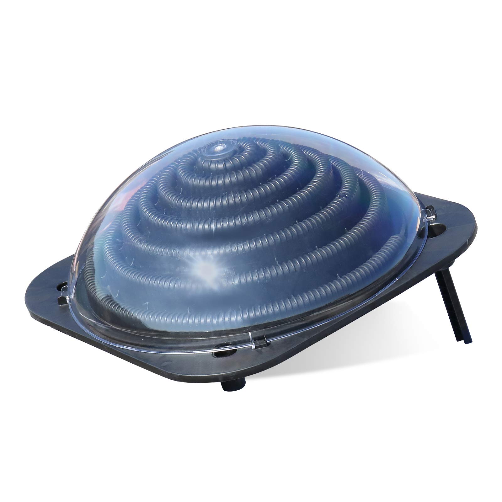 VINGLI Solar Pool Heater for Above Ground Pools - Domed Solar Powered Swimming Pool Heating System with Contour Heating Coil (1 Pack) | Efficient & Eco-Friendly Warm Water Solution for Backyard, Inflatable & Family Pools