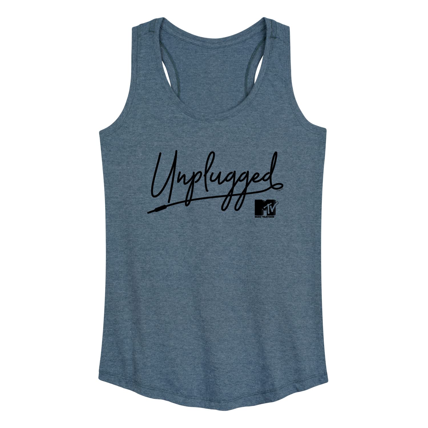 HYBRID APPAREL MTV Unplugged Women's Racerback Tank Top - Soft Breathable Workout & Yoga Tank for Women - Perfect for Gym, Running, and Casual Wear