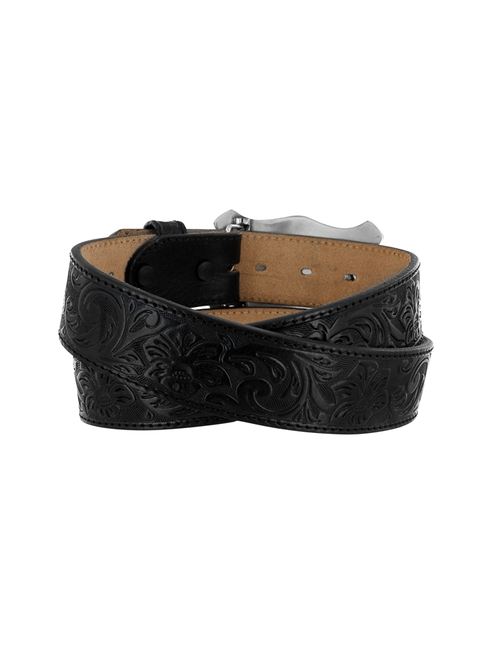 Justin C11193 Men's Classic Longhorn Leather Belt - Genuine Cowhide Western Belt for Men - Perfect for Cowboy Boots, Jeans & Casual Wear