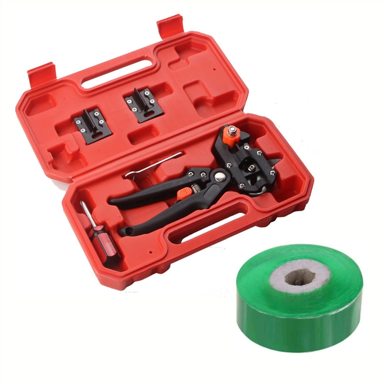 Professional Grafting Pruner Shears & 2M Grafting Tape - Sharp Tree Plant Scissors for Precise Cutting, Vaccination & Chopping - Ideal for Fruit Trees, Roses & Garden Grafting Projects