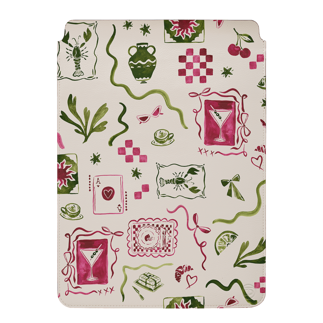 Stylish Martini Gal Laptop & iPad Sleeve Case - Protective 13-15 Inch Computer & Tablet Cover for Women - Perfect for Work, Travel & School Accessories