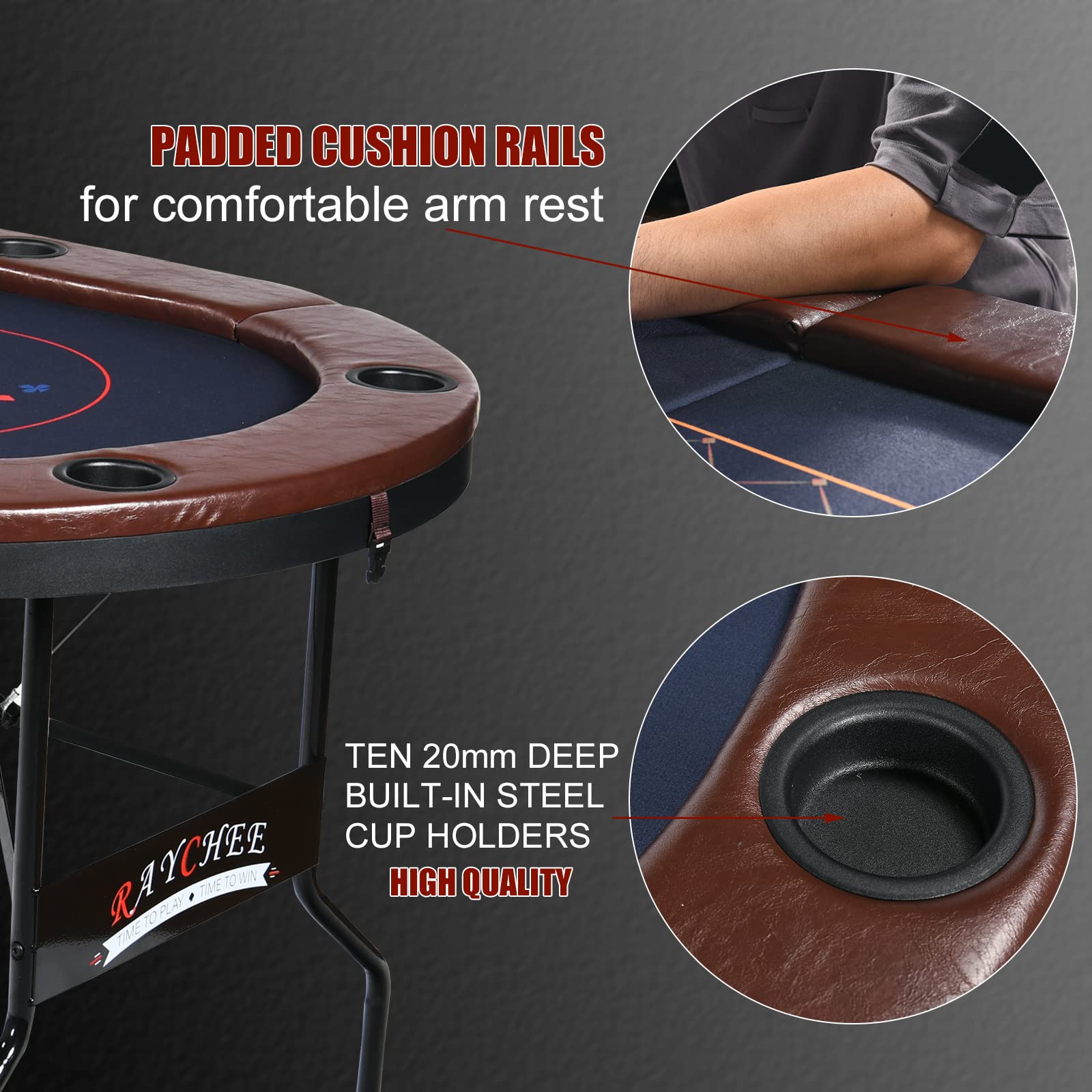 8 Player Foldable Poker Table - 71