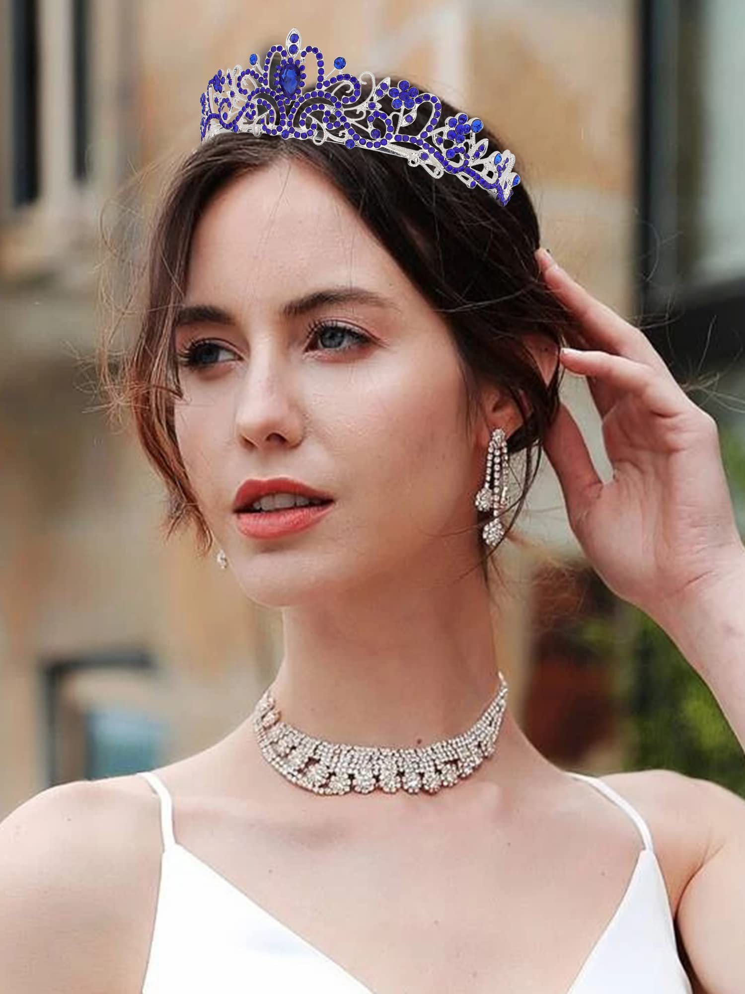 Sparkling Crystal Tiara Crown Headband for Women & Girls - Rhinestone Bridal Wedding Prom Birthday Party Hair Accessories with Combs | Perfect for Brides, Princess Costumes & Special Occasions