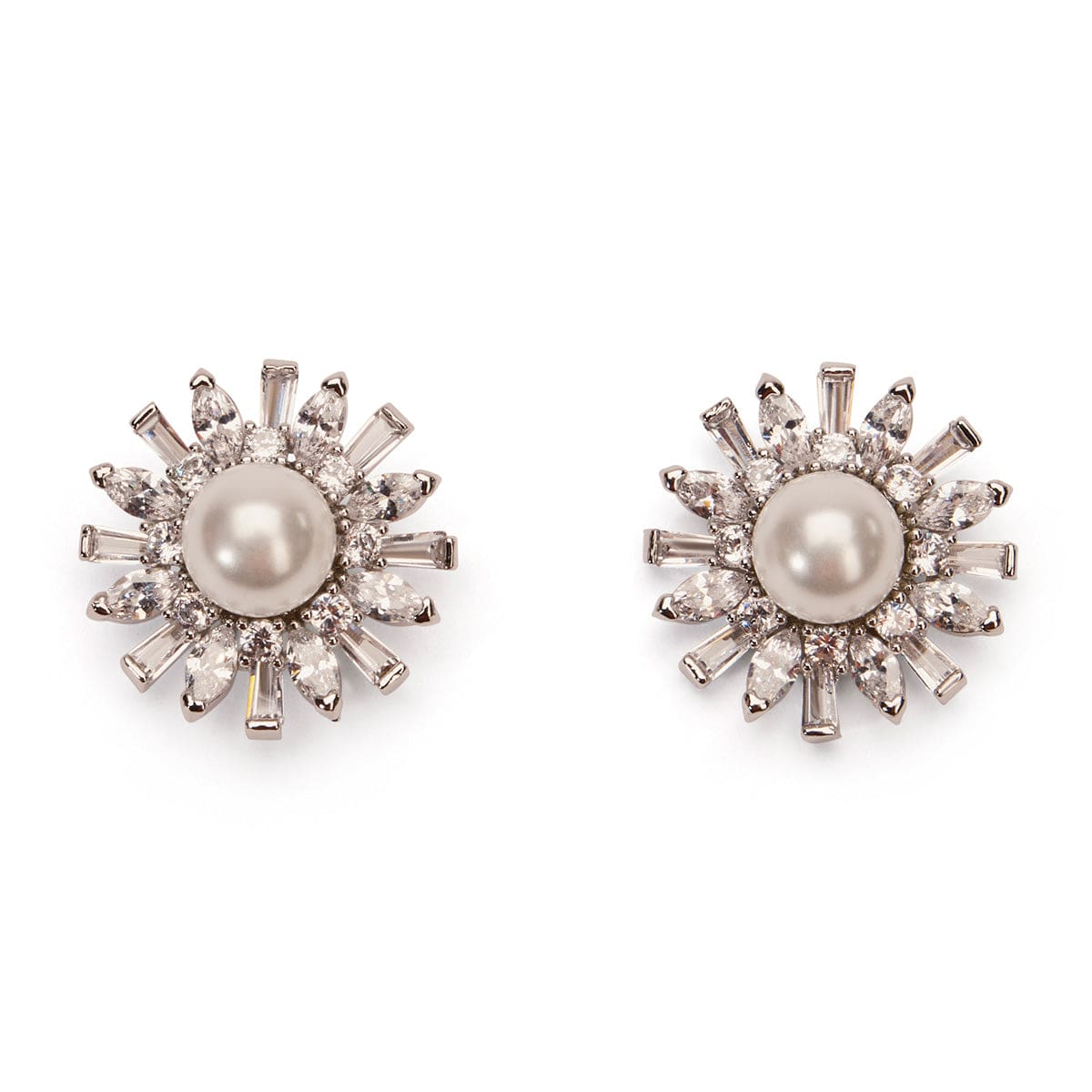 Vintage 1950s Style Cubic Zirconia Bridal Earrings - Classic 50s Retro Wedding Jewelry for Brides, Prom, Cocktail Parties & Special Occasions