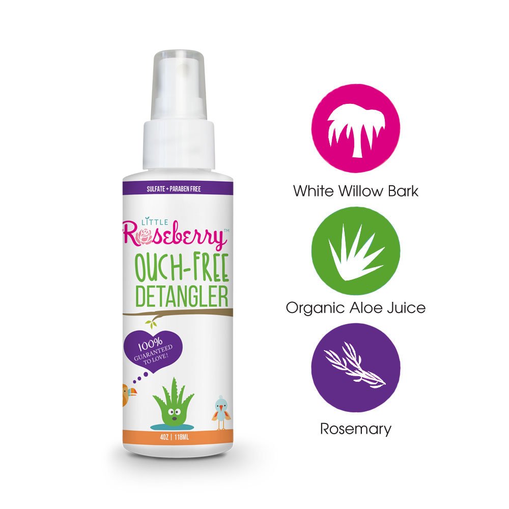 Organic Hair Detangler Spray for Kids & Adults - Aloe Vera & Vitamin Enriched Leave-In Conditioner | Chemical-Free, Fragrance-Free | Made in USA | Perfect for Daily Hair Care & Post-Shower Detangling