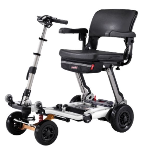 FreeRider USA Luggie Super Plus 4 Mobility Scooter - Lightweight Folding Electric Scooter for Adults & Seniors - Perfect for Travel, Shopping & Outdoor Adventures