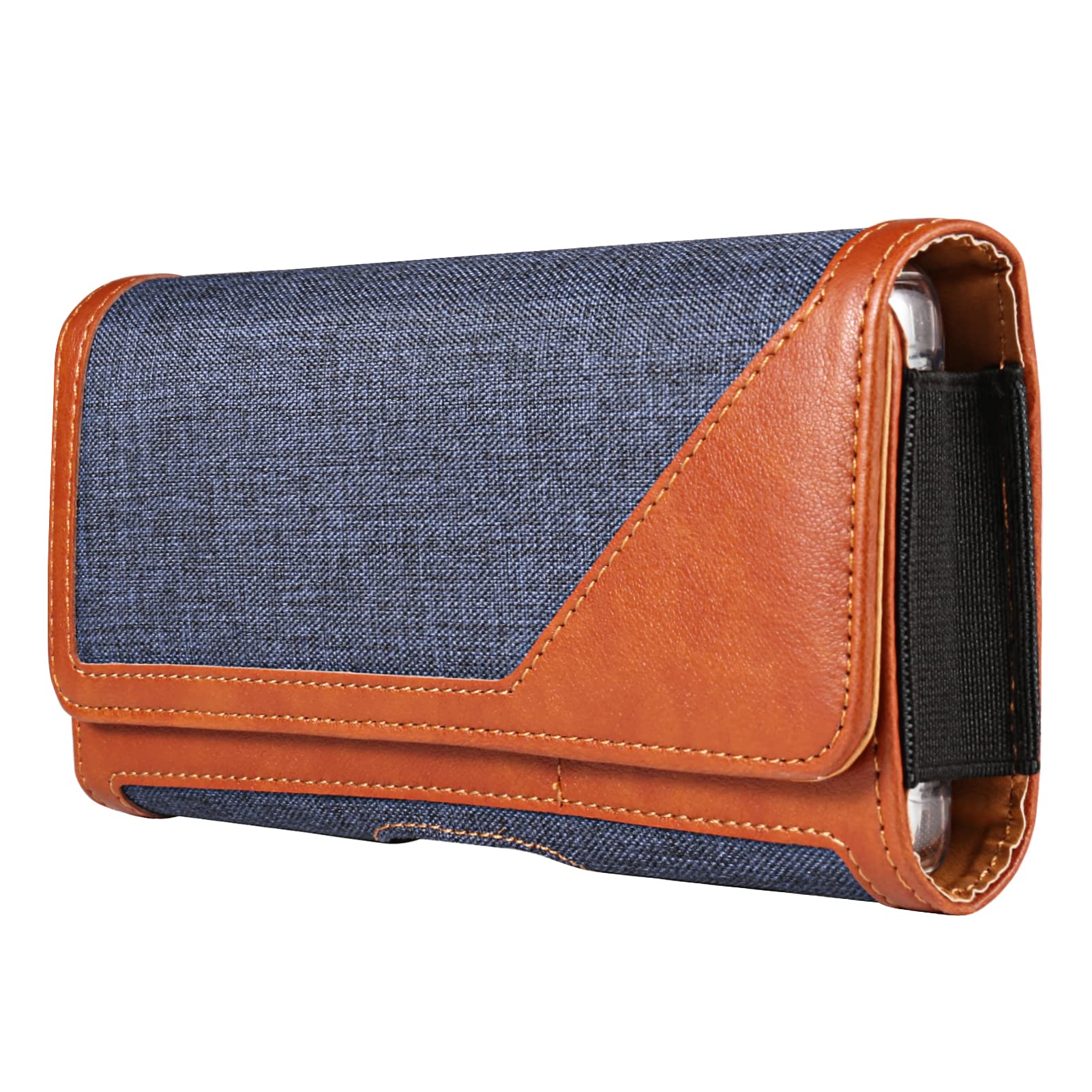 Durable Nylon Phone Holster Case for iPhone 16 Pro Max/16 Plus, Galaxy S24 Ultra/S24+, A55/A54/A35/A25/A15/A14, Moto G Power/Stylus/Pure, OnePlus 12/12R, Pixel 9 Pro XL, Xiaomi 14 Ultra - Secure Belt Clip & Protective Cover (Blue) - Perfect for Outdoor Activities, Work & Travel