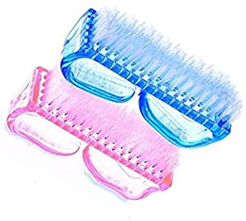 Belicia Nail Brush Set of 2 - Professional Handle Nail Cleaner & Hand Scrubbing Brush for Manicure, Pedicure & Hygiene - Perfect for Salon, Home Spa & Travel Use