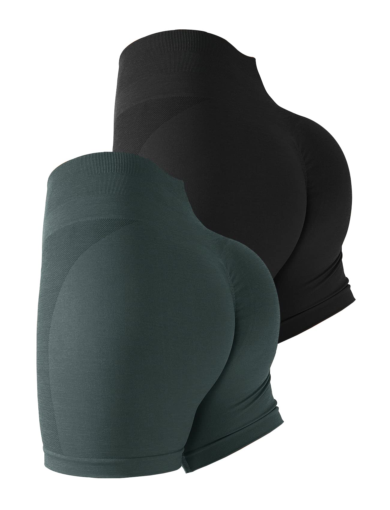 NAKAAH Women's 2-Piece Workout Set - High Waist Seamless Scrunch Biker Shorts for Gym, Running & Yoga | Perfect for Fitness, Lounge & Active Wear