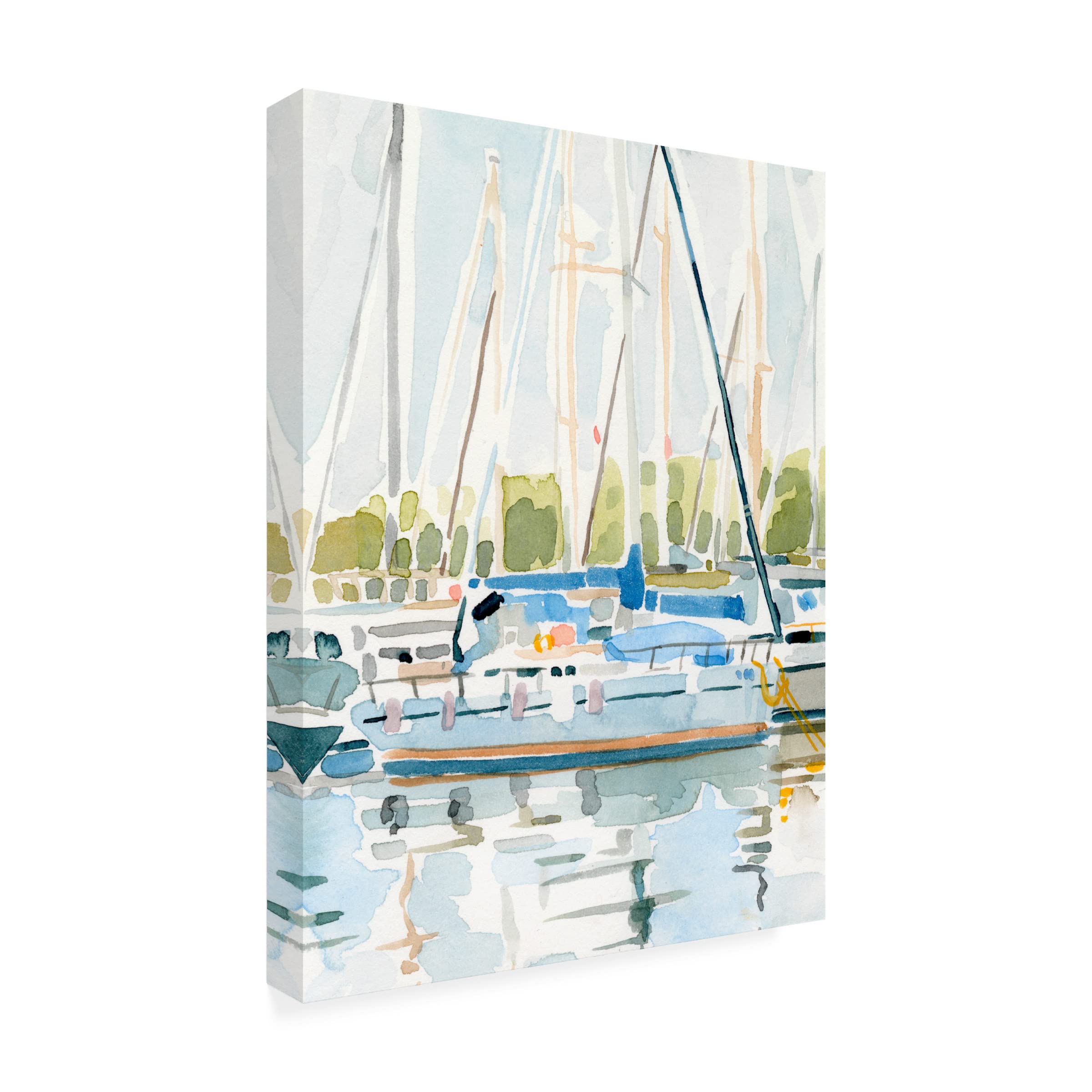 Emma Caroline 'By the Bay II' 24x32 Inch Coastal Landscape Canvas Wall Art - Perfect for Beach House, Living Room & Office Decor