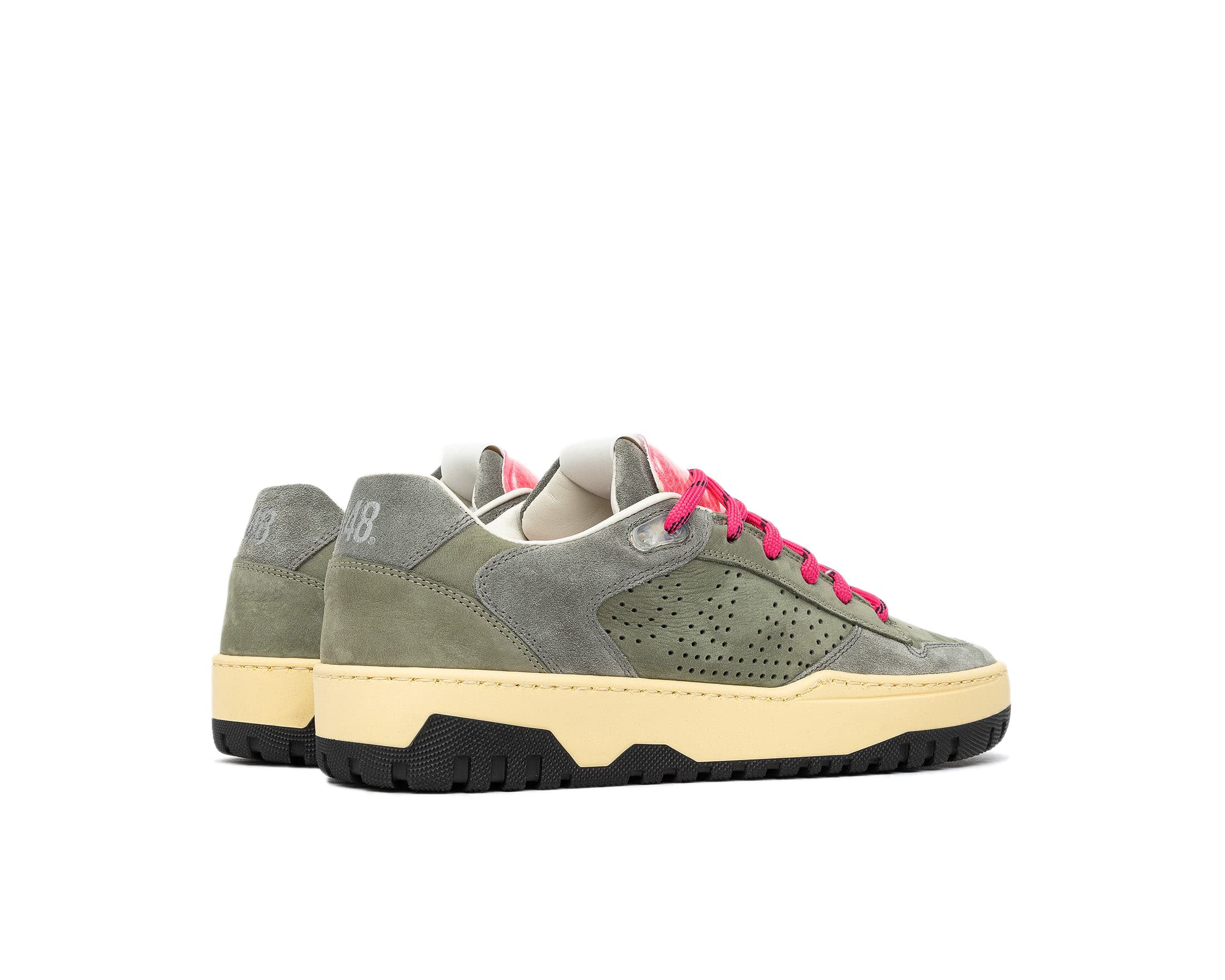 P448 Marvin Women's Sneakers - Size 40 Army Green/Fuchsia Running Shoes | Comfortable Casual Athletic Footwear for Women | Perfect for Gym, Workouts & Everyday Wear