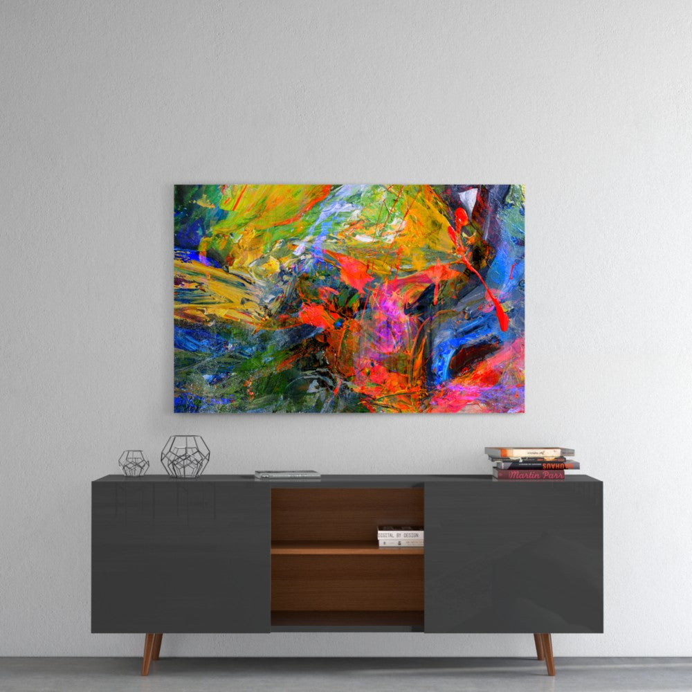 Abstract Art Wall Decor - Modern Canvas Painting for Living Room, Bedroom & Office - Handmade Abstract Vi Artwork for Home & Office Decor