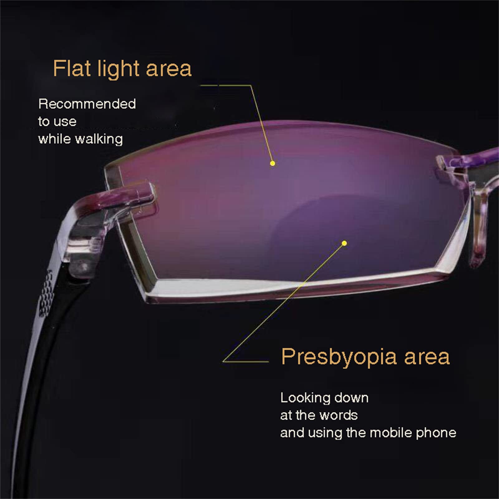 Boldely High Hardness Anti Blue Light Bifocal Reading Glasses (+1.0, Black) - Computer & Reading Glasses for Men & Women - Perfect for Office Work, Reading Books, and Screen Time