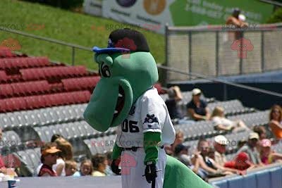 SPOTSOUND Green Crocodile Plush Toy - Cute Red Broccoli Mascot in White Hockey Outfit | Perfect Gift for Kids, Sports Fans & Collectors