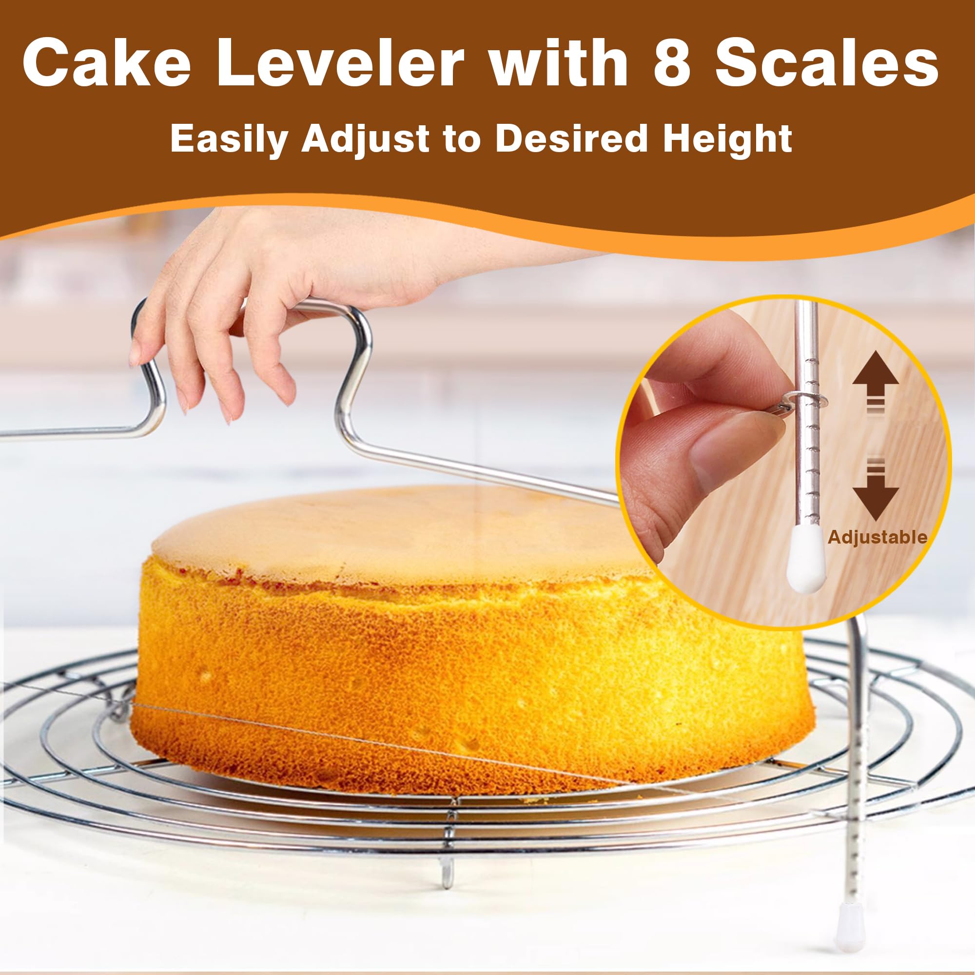 167-Piece Nonstick Springform Pan Set - 6/8/10 Inch Leakproof Round Cake Pans with Removable Bottom & Decorating Tools | Perfect for Cheesecake, Baking, and Party Dessert Preparation