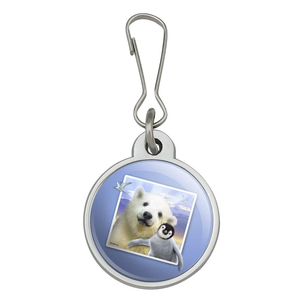 Polar Pals Selfie Picture Polar Bear Penguin Zipper Pull Charm - Cute Animal Keychain for Handbag, Purse, Luggage & Backpack Accessories - Perfect for Travel, Gifts & Everyday Use