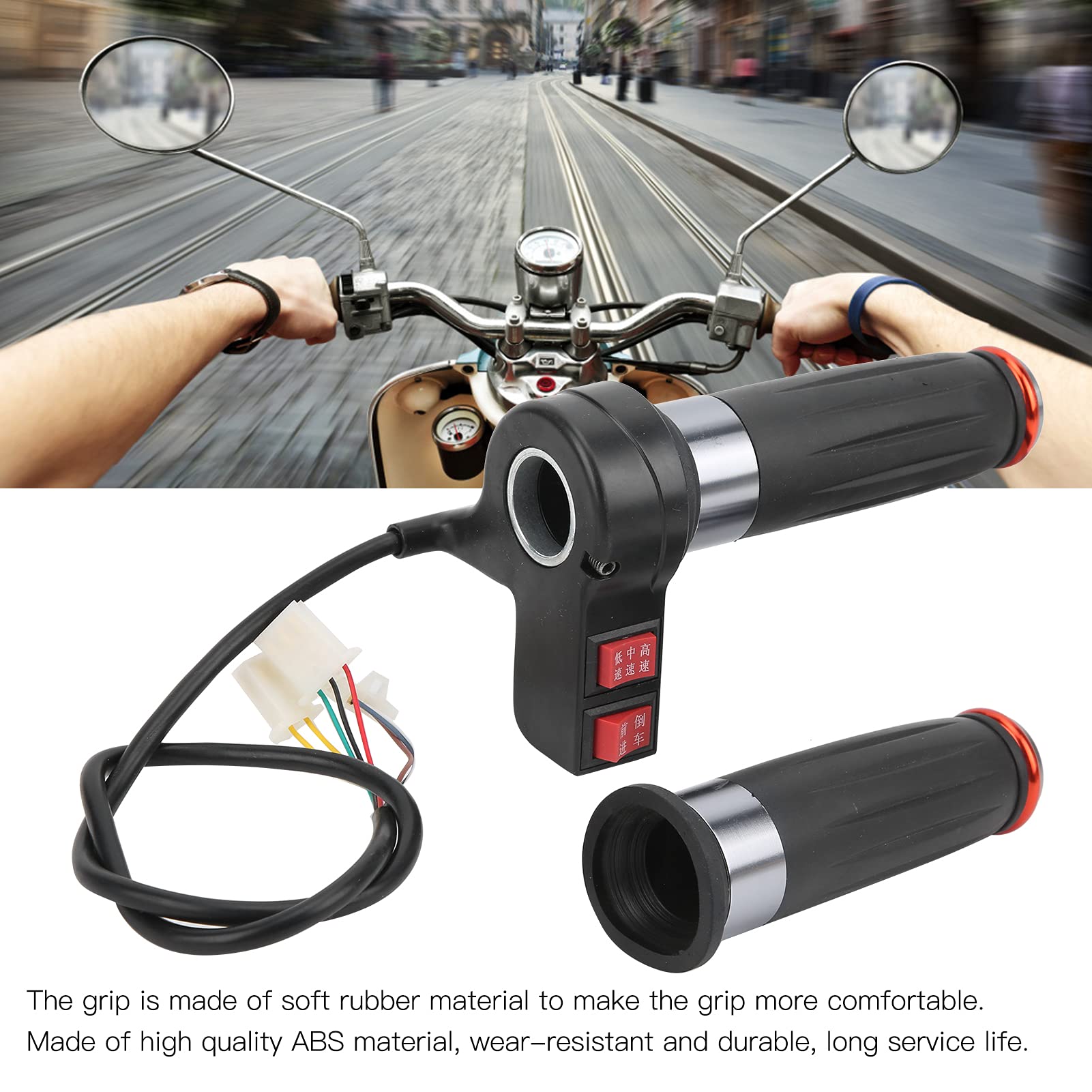 Universal 3-Speed Scooter Throttle Grips - Twist Accelerator Handle for Electric Bikes & Scooters - Perfect for Commuting, Off-Roading & Urban Riding