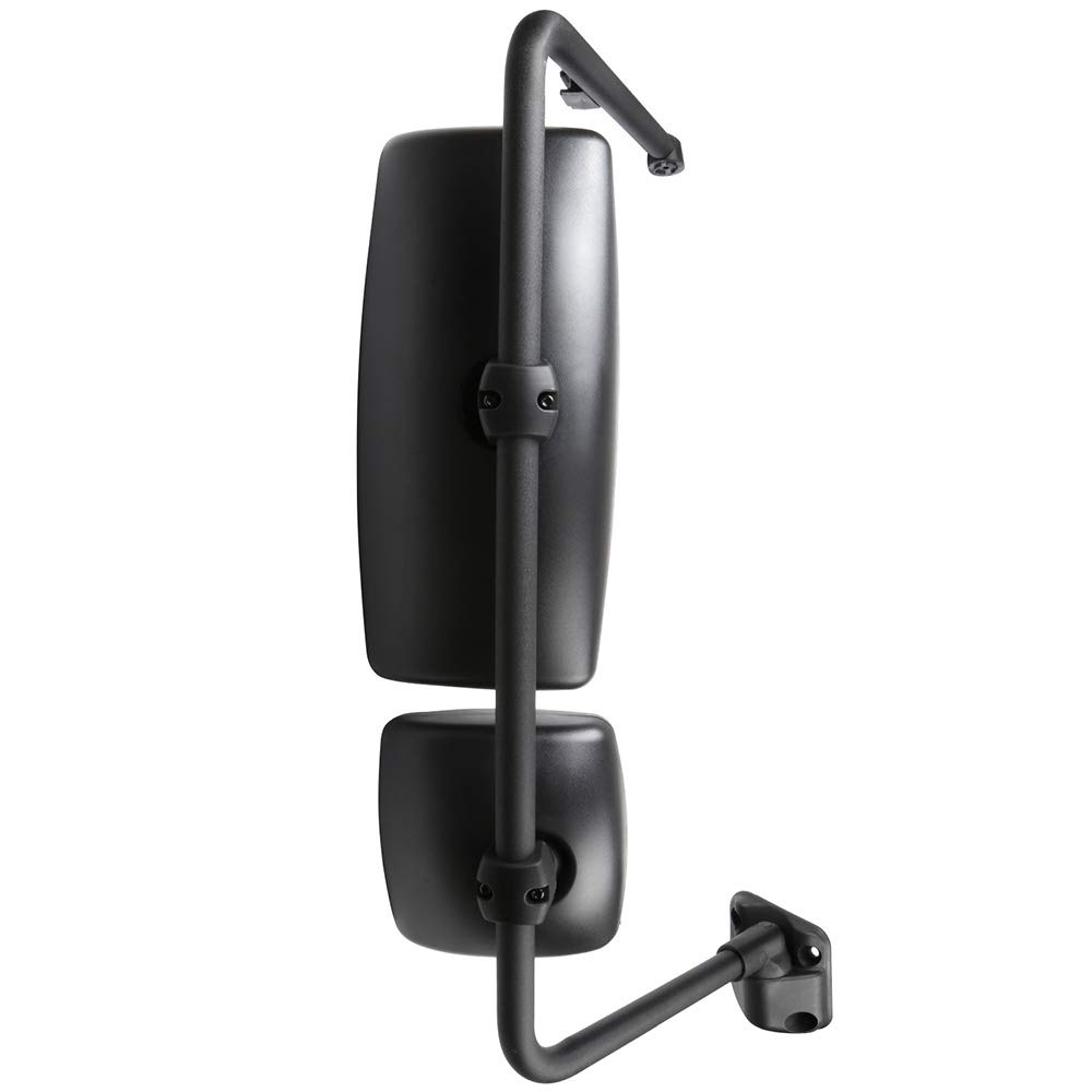 Heavy Duty Towing Mirror for International Durastar 4300 4400 7400 7600 8500 8600 Workstar Transtar Prostar Lonestar - Right Side Black Housing - Perfect for Long Haul Trucking & Towing Applications