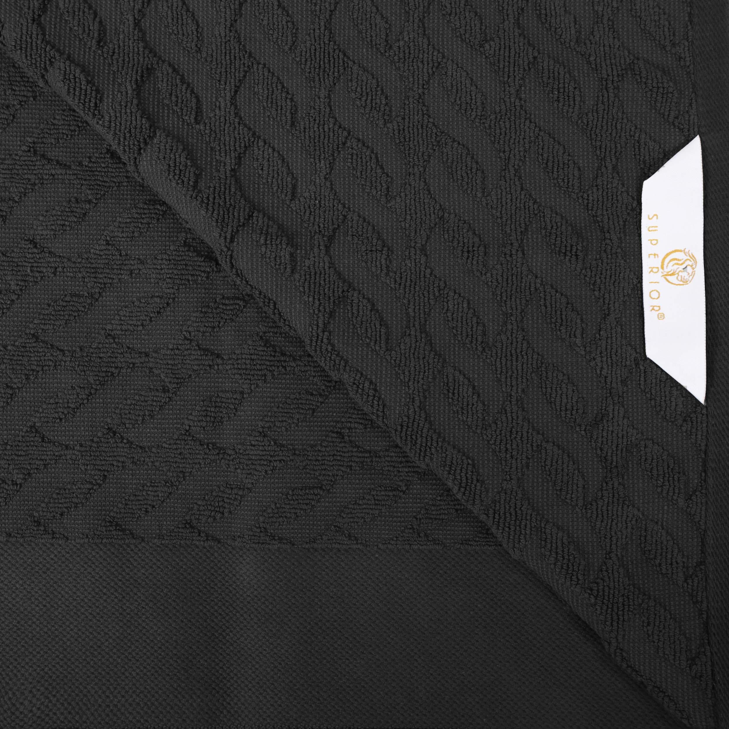 Premium Turkish Cotton Herringbone Jacquard 6-Piece Towel Set - Ultra Soft & Absorbent Bath Towels for Spa, Hotel & Luxury Home Use