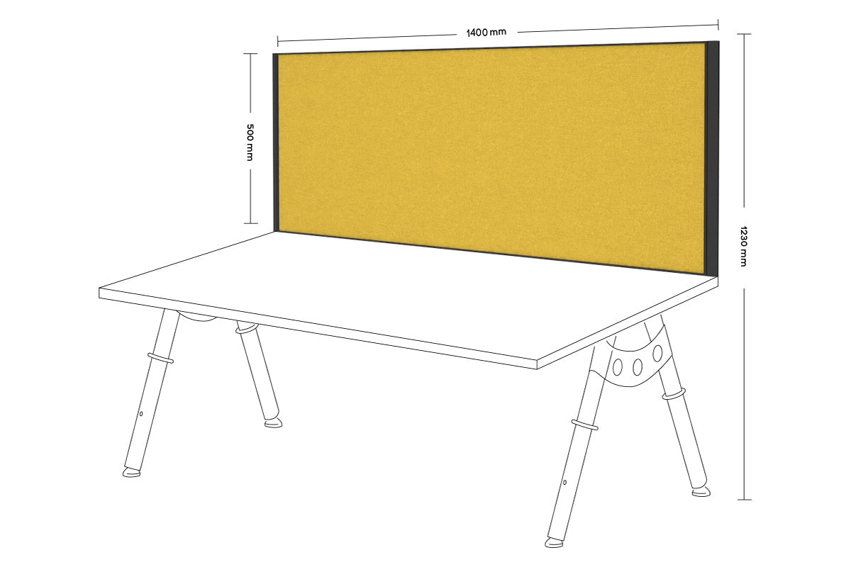 Desk Mounted Privacy Screen - 1400W x 500H - Office & Home Workspace Partition for Computer Monitor Privacy Protection